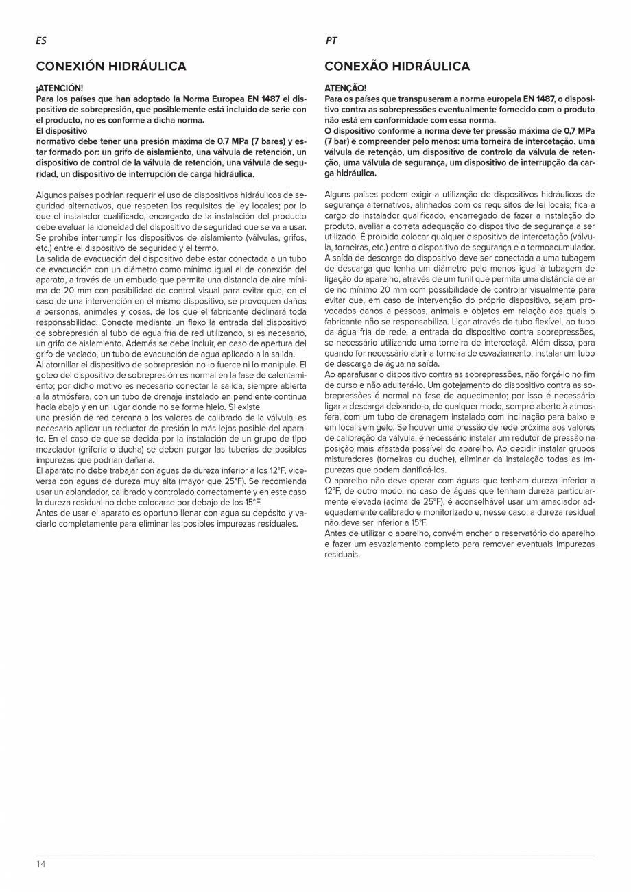 Pagina 14-Instructiuni de instalare - Pompa de caldura split aer/apa ARISTON NIMBUS FLEX S NET Instructiuni...