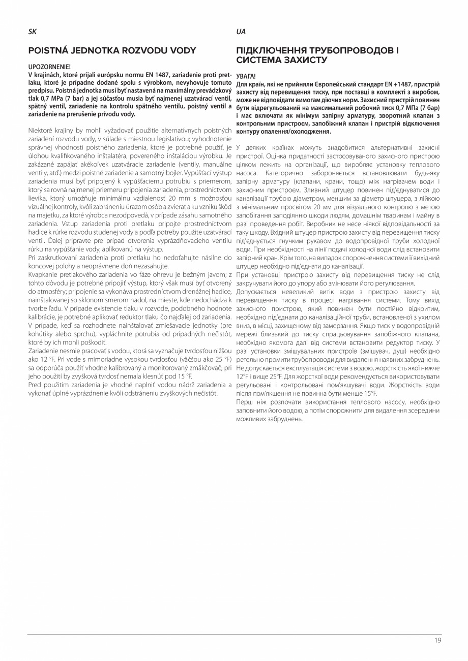 Pagina 19-Instructiuni de instalare - Pompa de caldura split aer/apa ARISTON NIMBUS FLEX S NET Instructiuni...