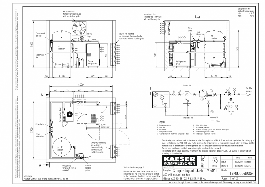 Pagina 1-CAD-PDF Compresoare cu surub cu transmisie directa - model plan de amplasare seria ASD KAESER...