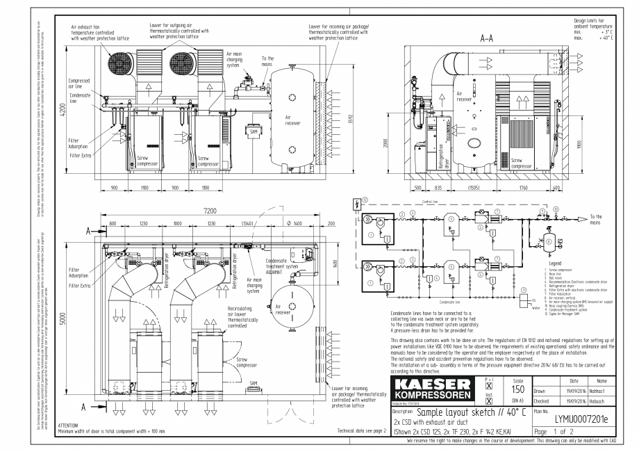 Pagina 1-CAD-PDF Compresoare cu surub cu transmisie directa - model plan de amplasare seria CSD KAESER...