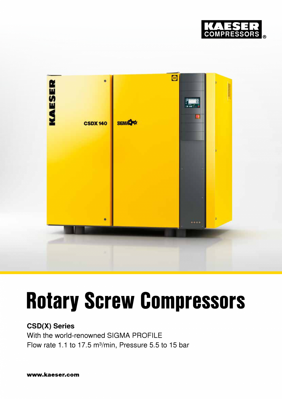 Pagina 1-Compresoare seria CSD și CSDX KAESER KOMPRESSOREN Catalog, brosura Engleza COMPRESSORS

Rotary...