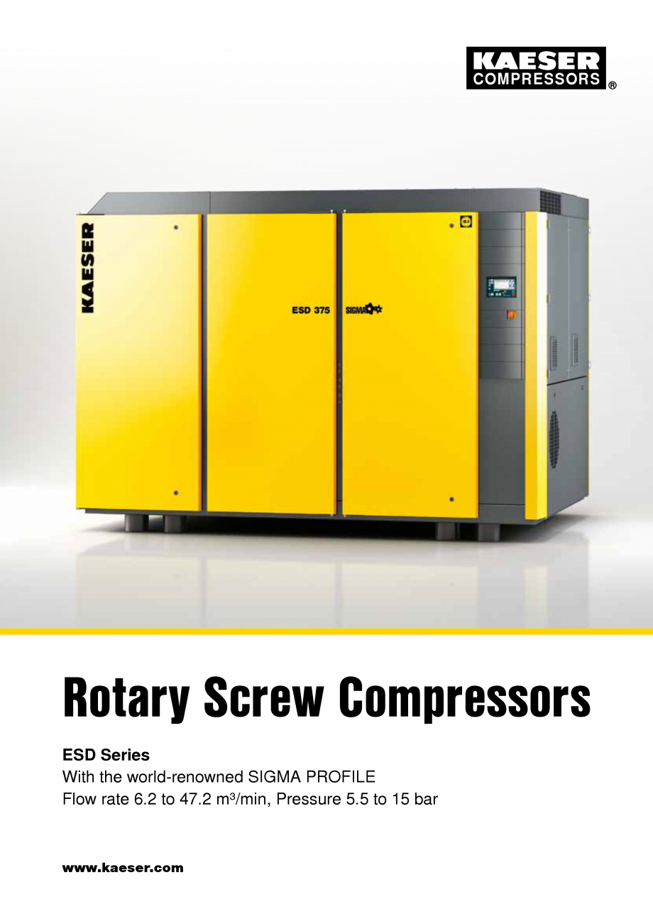 Pagina 1 - Compresoare seria ESD KAESER KOMPRESSOREN Catalog, brosura Engleza COMPRESSORS

Rotary...