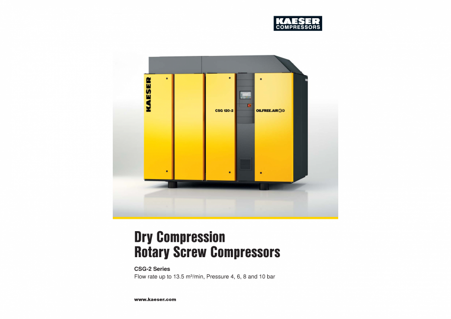 Pagina 1-Compresoare cu șurub fără ulei cu răcire cu aer - seria CSG-2 KAESER KOMPRESSOREN Catalog,...