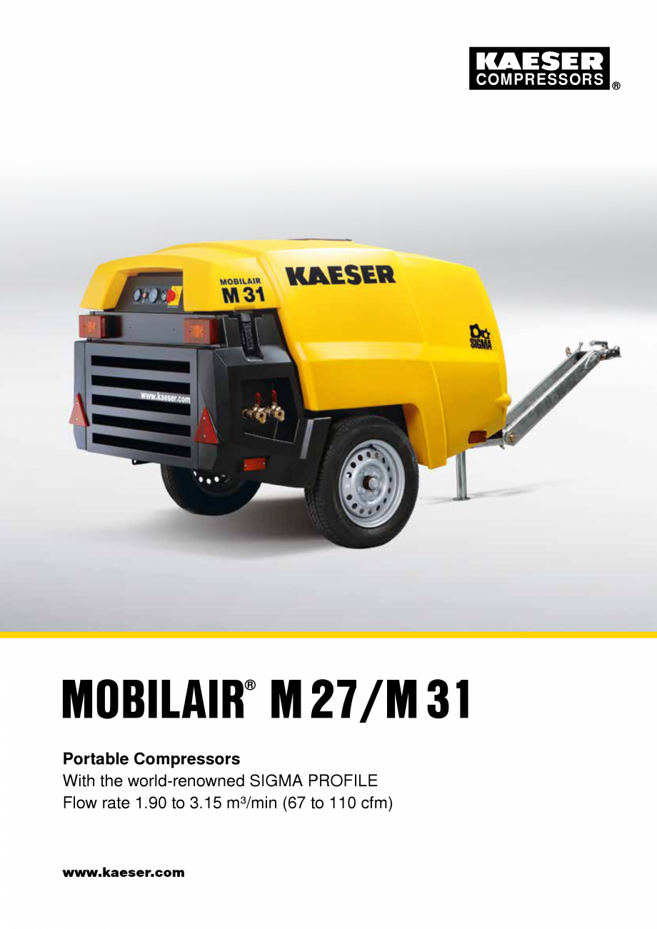 Pagina 1 - Seriile M27 - M31 KAESER KOMPRESSOREN Catalog, brosura Engleza COMPRESSORS

MOBILAIR...