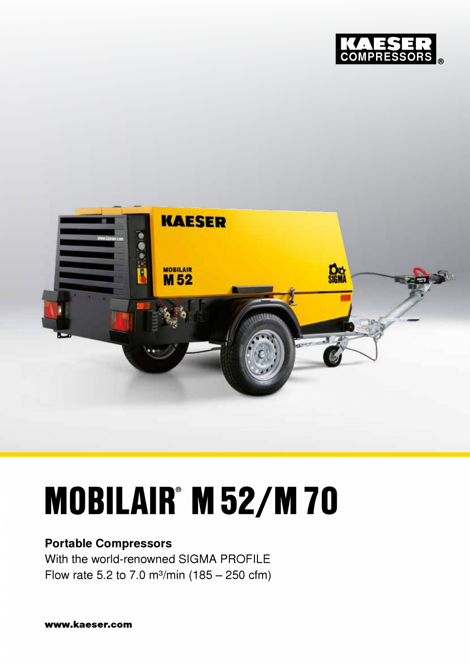 Pagina 1-Seriile M52 - M70 KAESER KOMPRESSOREN Catalog, brosura Engleza COMPRESSORS

MOBILAIR M 52/M 70...