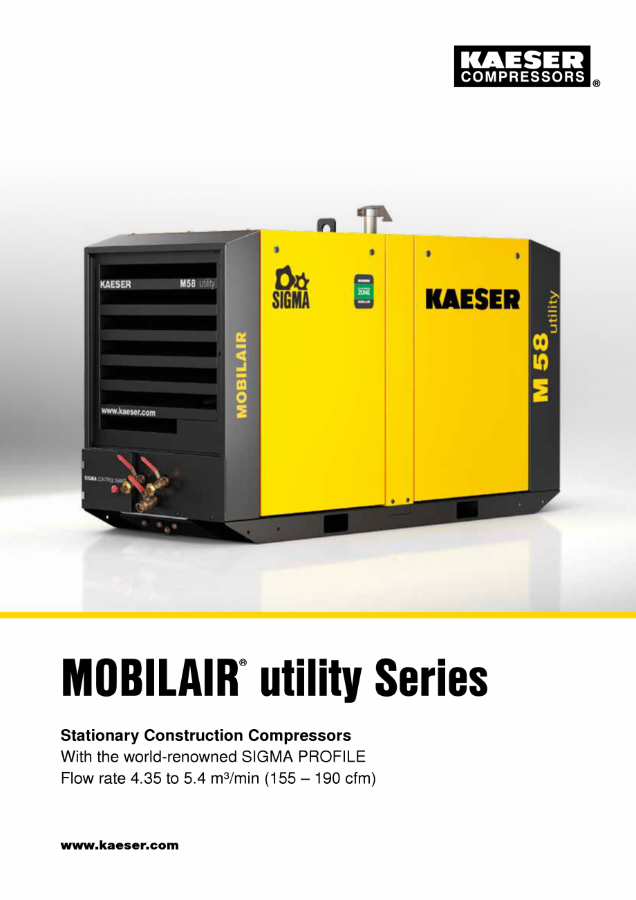 Pagina 1-Seria M57utility-M58utility – compresoare staționare KAESER KOMPRESSOREN Catalog, brosura...