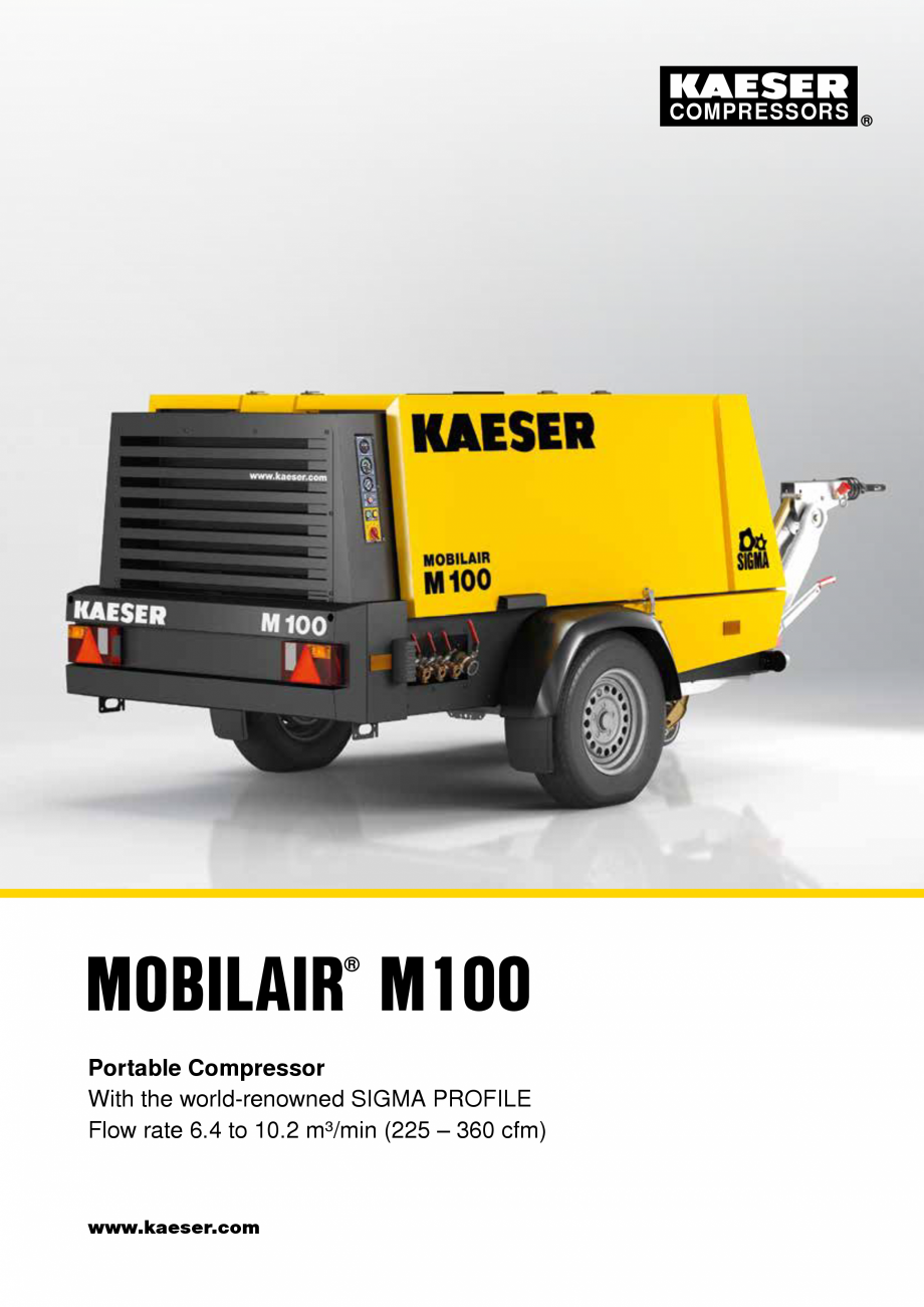 Pagina 1-Seria M100 KAESER KOMPRESSOREN Catalog, brosura Engleza COMPRESSORS

MOBILAIR M100
®

Portable...