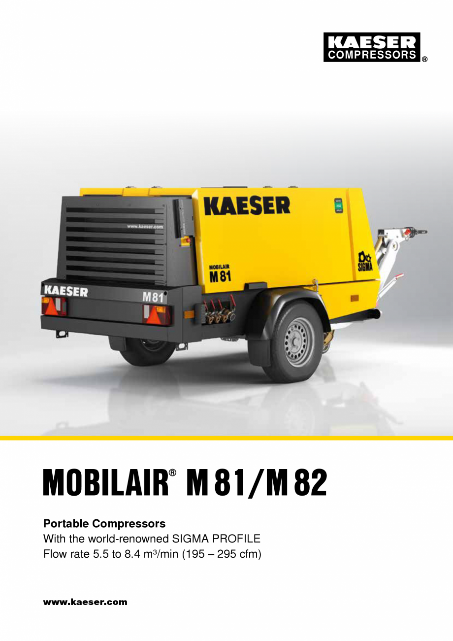 Pagina 1-Seriile M81 - M82 KAESER KOMPRESSOREN Catalog, brosura Engleza COMPRESSORS

MOBILAIR M 81/M 82...