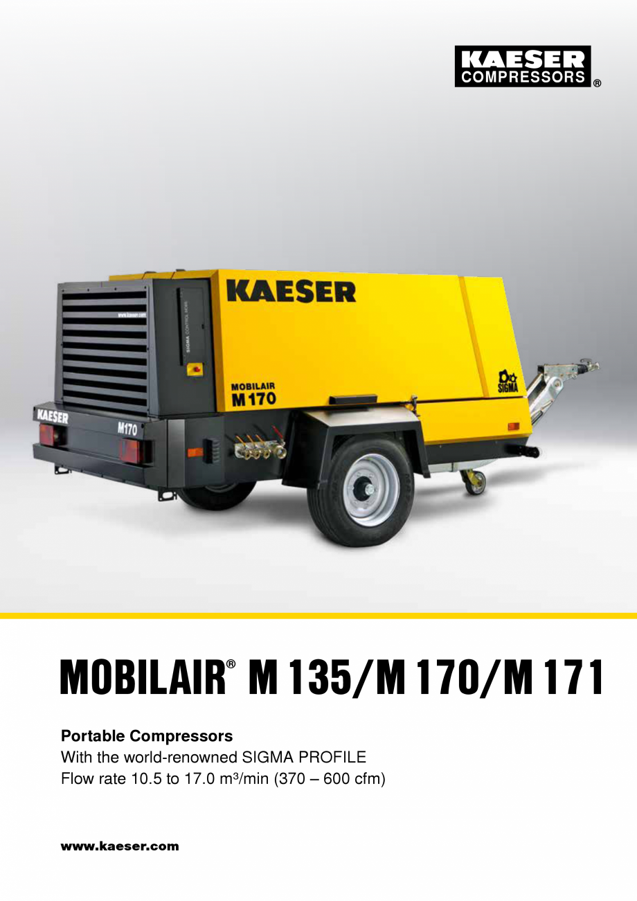 Pagina 1-Seriile M135 – M171 KAESER KOMPRESSOREN Catalog, brosura Engleza COMPRESSORS

MOBILAIR...
