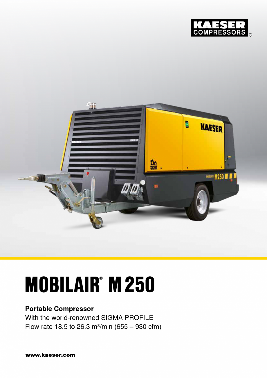 Pagina 1-Seria M250 KAESER KOMPRESSOREN Catalog, brosura Engleza COMPRESSORS

MOBILAIR M 250
®

Portable...