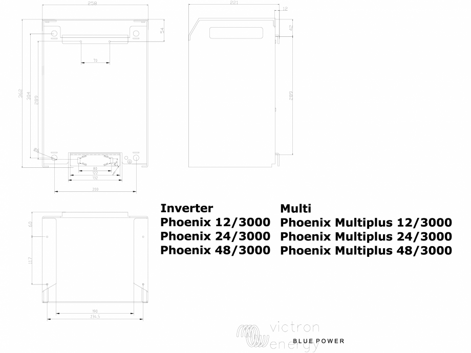 Pagina 1-CAD-DWG Dimensiuni carcasa incarcator/invertor.dwg Victron Energy Detaliu de produs MultiPlus 800VA ...