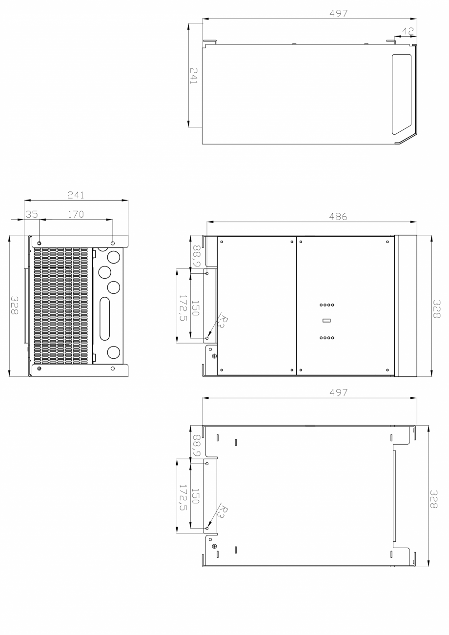 Pagina 1-CAD-PDF Dimensiuni carcasa incarcator/invertor Quattro-48V-5000VA-S Victron Energy Detaliu de produs...