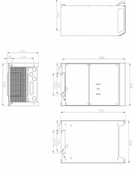 Dimensiuni carcasa incarcator/invertor Quattro-48V-5000VA-S