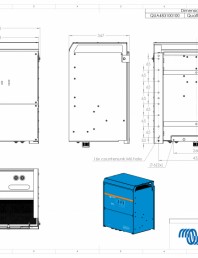 Dimensiuni carcasa incarcator/invertor Quattro-48V-10000VA-120V