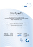Certificat ISO 9001:2015 - Invertoare/incarcatoare solare Victron Energy