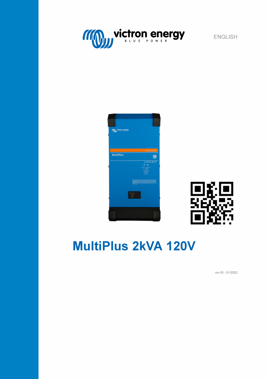 Pagina 1 - Manual de utilizare pentru incarcator/invertor Victron Energy MultiPlus 2000VA...