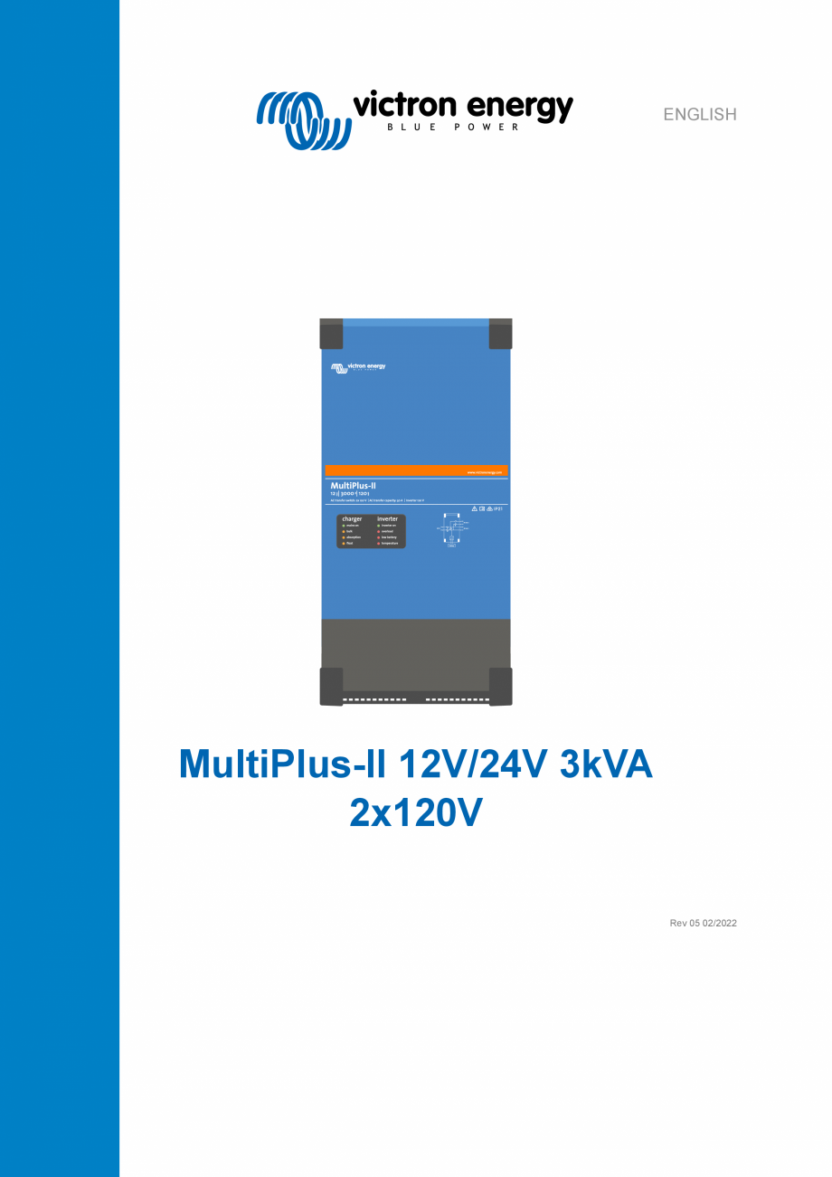Pagina 1-Manual de utilizare pentru incarcator/invertor MultiPlus-II - Quattro-II 120V-230V Victron Energy...