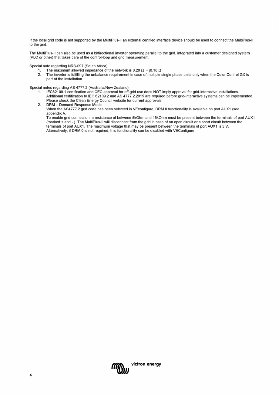 Pagina 7 - Manual de utilizare pentru incarcator/invertor MultiPlus-II-12V-24V-48V-3k,-5k,-8k...