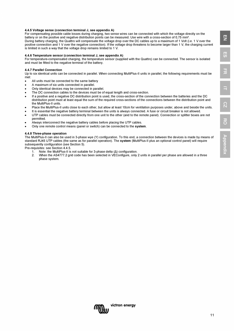 Pagina 12 - Manual de utilizare pentru incarcator/invertor MultiPlus-II-12V-24V-48V-3k,-5k,-8k...