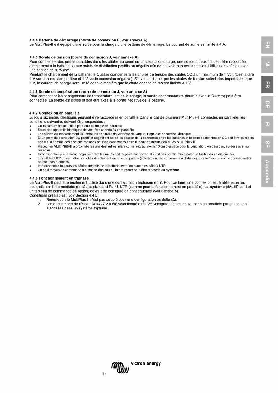 Pagina 52 - Manual de utilizare pentru incarcator/invertor MultiPlus-II-12V-24V-48V-3k,-5k,-8k...