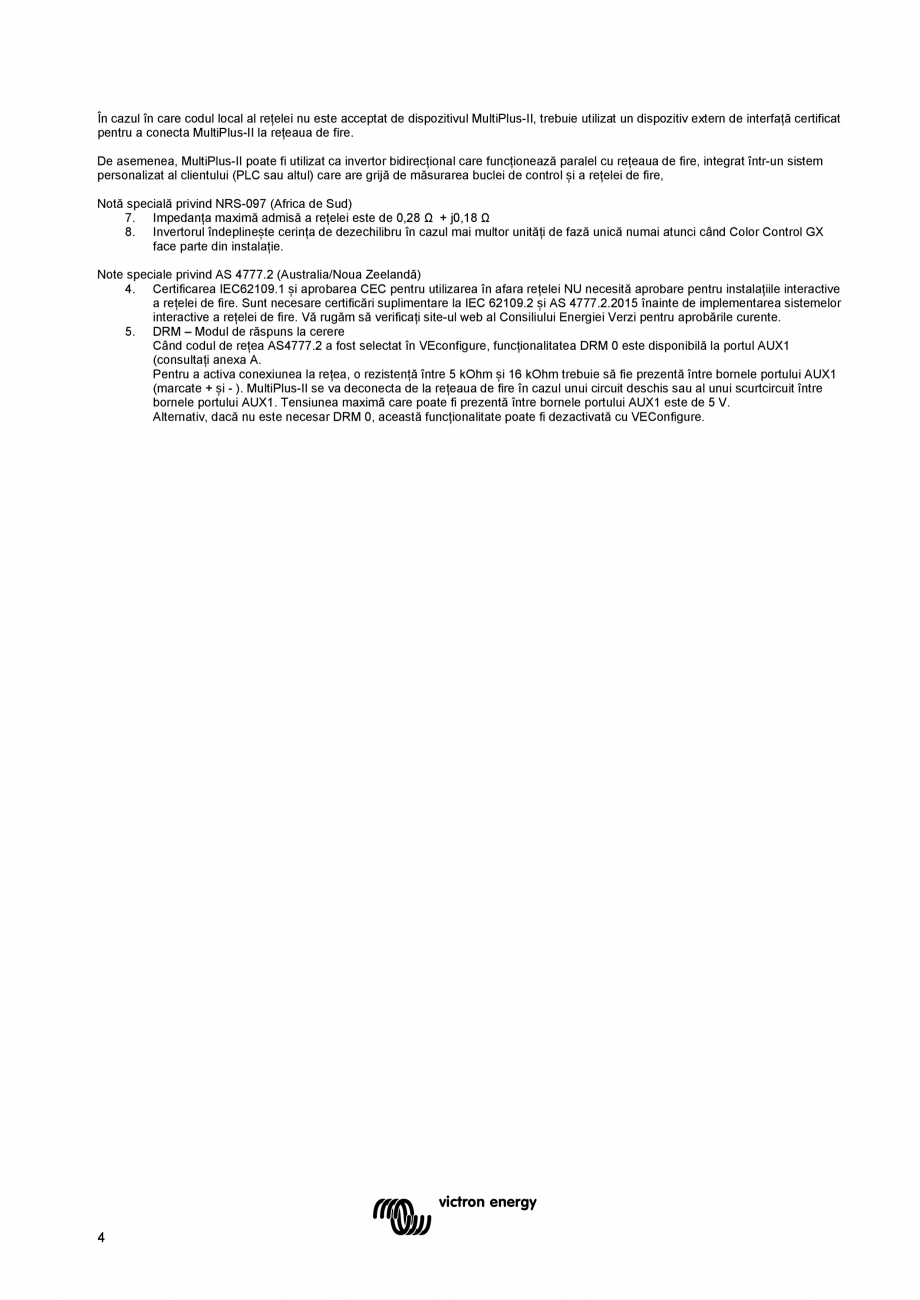 Pagina 106 - Manual de utilizare pentru incarcator/invertor MultiPlus-II-12V-24V-48V-3k,-5k,-8k...