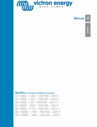 Manual de utilizare pentru incarcator/invertor Quattro-5k-8k-10k-15K-100-100A-230V-(firmware-xxxx4xx)