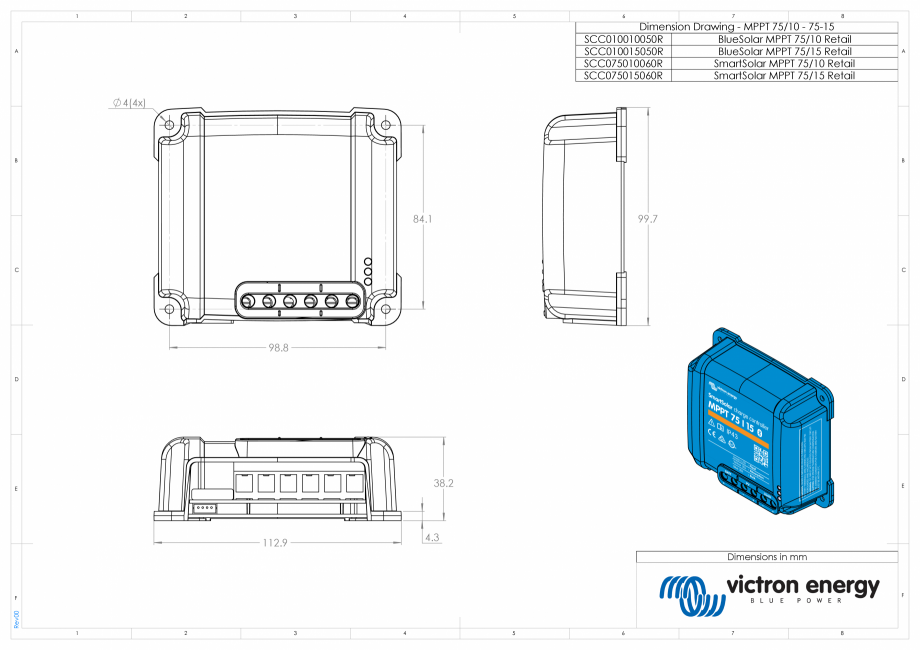 Pagina 1-CAD-PDF Dimensiuni carcasa controler de incarcare solara BlueSolar-&-SmartSolar-MPPT-75-10-&...