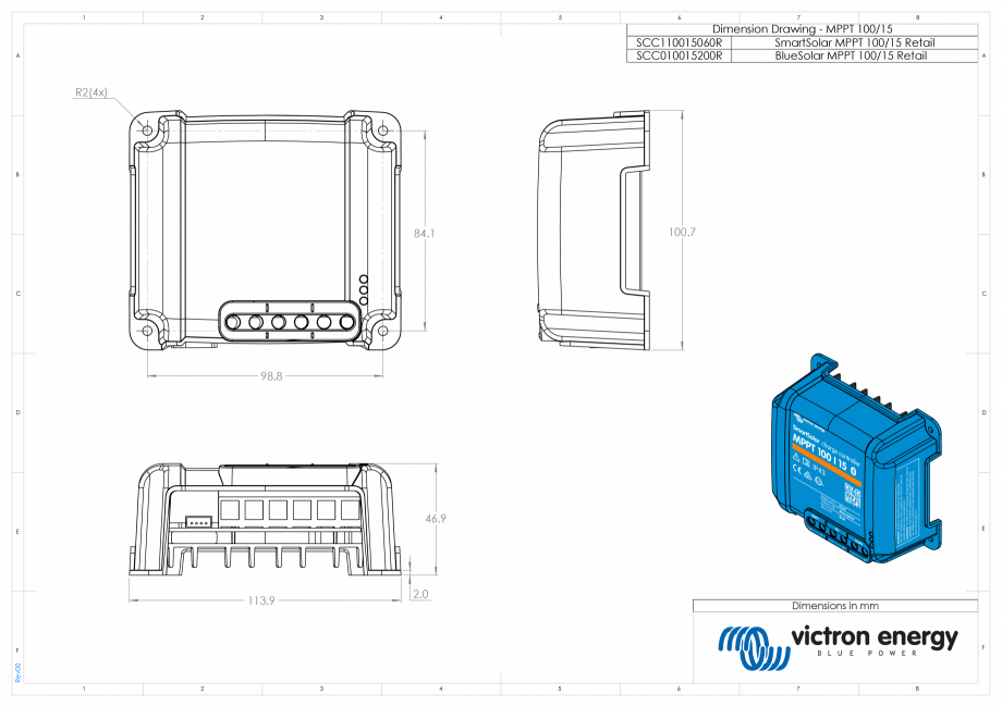 Pagina 1-CAD-PDF Dimensiuni carcasa controler de incarcare solara BlueSolar-&-Smartsolar-MPPT-100-15...