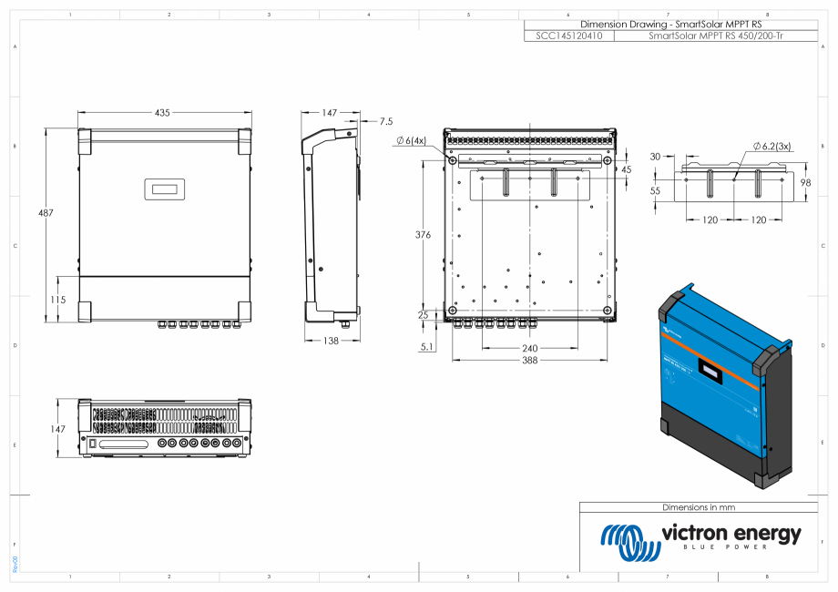 Pagina 1-CAD-PDF Dimensiuni carcasa regulator de incarcare solara SmartSolar MPPT-RS-450-200-Tr Victron...