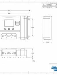 Dimensiuni carcasa controler de incarcare solara BlueSolar-PWM-LCD&USB-12V24V-5A-10A-20A