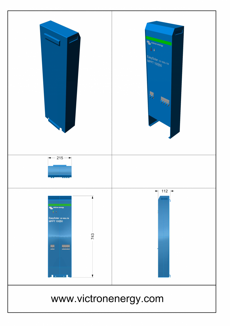 Pagina 1-CAD-PDF Dimensiuni carcasa - controler de incarcare solara MPPT, invertor si distributie CA -...