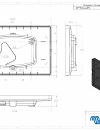 Dimensiuni suport pentru montare pe perete GX Touch 70