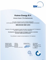 Certificat ISO 9001:2015  - Controlere de incarcare solara si accesorii panouri solare