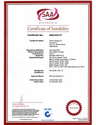Certificat de adecvare pentru utilizare - Controlere de incarcare solara IEC-62109-1-AS-NZS BlueSolar si SmartSolar MPPT-75 10