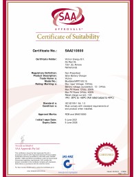 Certificat de adecvare pentru utilizare - Controlere de incarcare solara IEC-62109-1-AS-NZS BlueSolar si SmartSolar MPPT 100