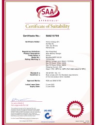 Certificat de adecvare pentru utilizare - Controlere de incarcare solara - IEC-62109-1-AS-NZS BlueSolar si SmartSolar MPPT