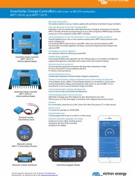 Specificatii tehnice controler de incarcare solara SmartSolar MPPT 150/45 pana la150/70