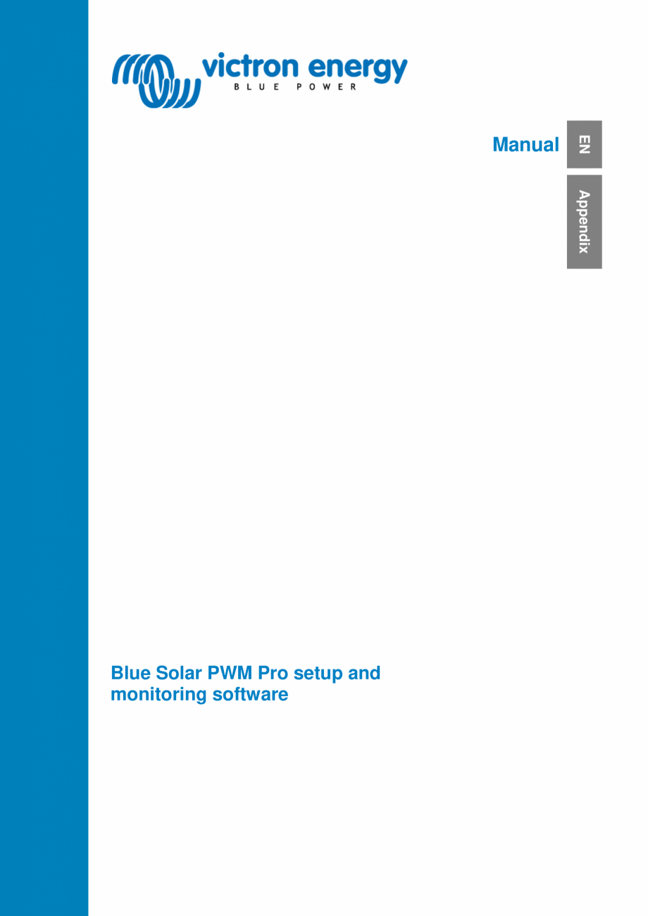Pagina 1 - Manual Controler de incarcare solara BlueSolar-PWM-Pro-setup Victron Energy BlueSolar PWM...
