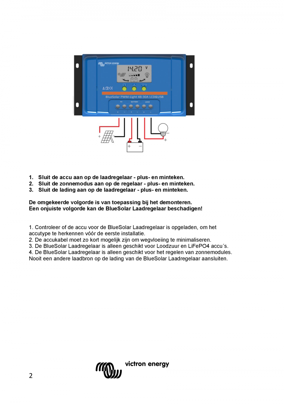 Pagina 12 - Manual Regulator de incarcare solara BlueSolar PWM LCD&USB-12V-24V-30A-&...