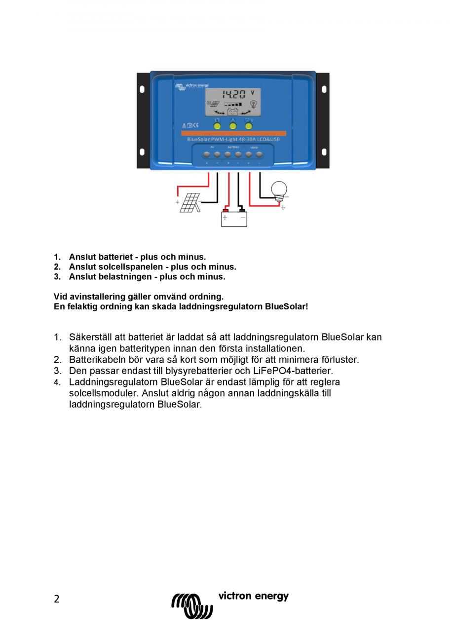 Pagina 52 - Manual Regulator de incarcare solara BlueSolar PWM LCD&USB-12V-24V-30A-&...