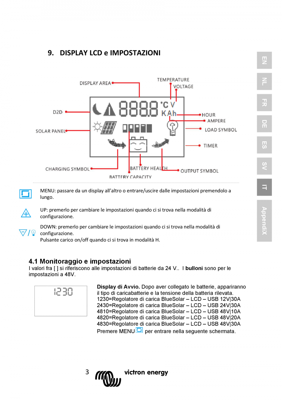 Pagina 63 - Manual Regulator de incarcare solara BlueSolar PWM LCD&USB-12V-24V-30A-&...