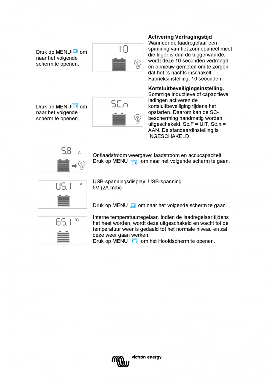 Pagina 16 - Manual Regulator de incarcare solara BlueSolar PWM LCD&USB-12V-24V-5A-10A-20A...
