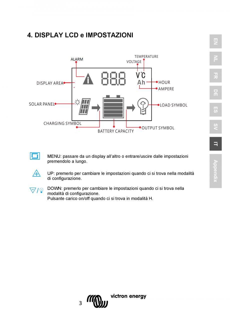 Pagina 61 - Manual Regulator de incarcare solara BlueSolar PWM LCD&USB-12V-24V-5A-10A-20A...