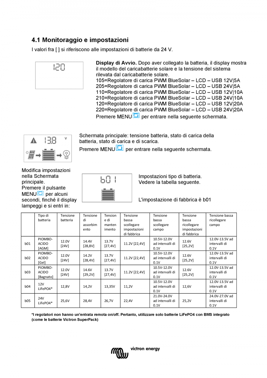 Pagina 62 - Manual Regulator de incarcare solara BlueSolar PWM LCD&USB-12V-24V-5A-10A-20A...