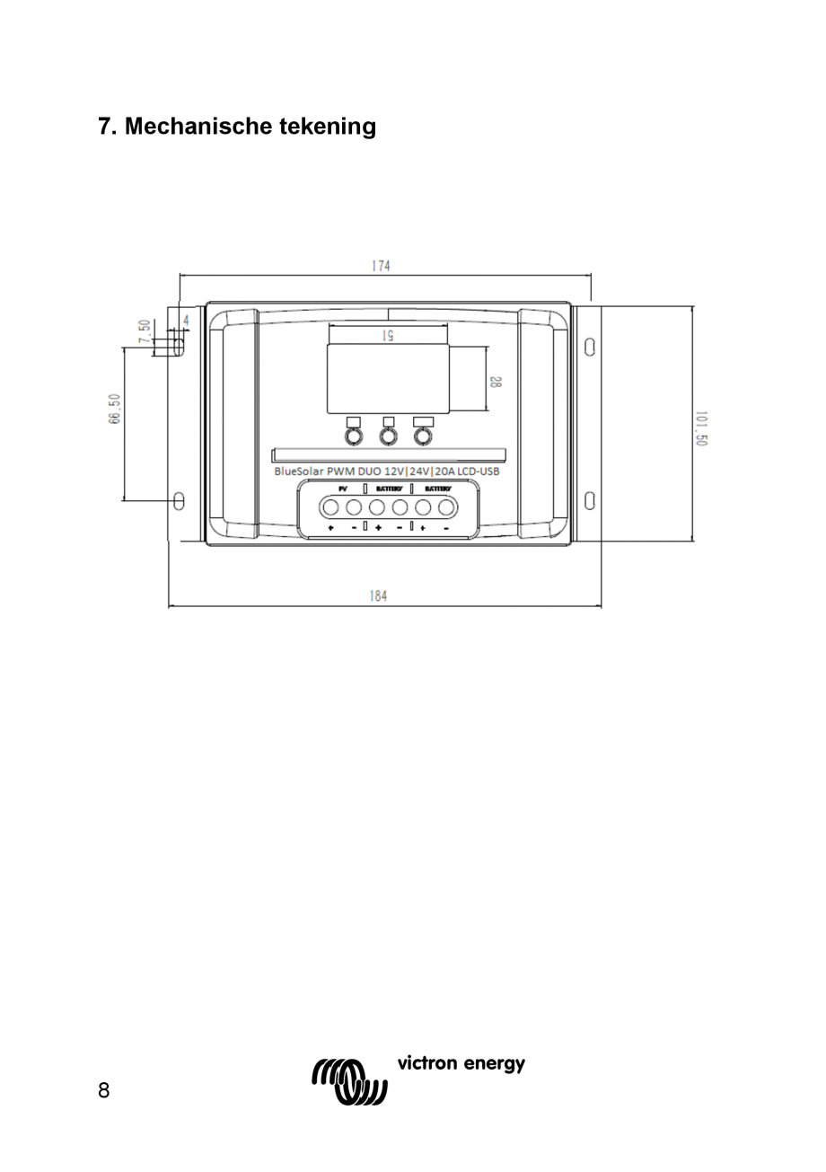Pagina 18 - Manual Regulator de incarcare solara BlueSolar PWM DUO-12V-24V-20A-LCD-USB Victron...