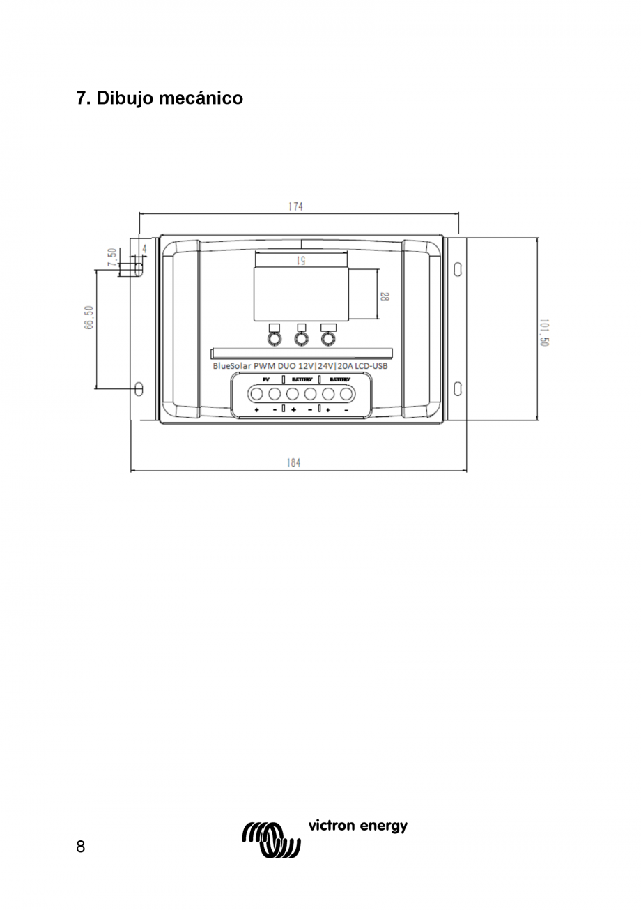 Pagina 42 - Manual Regulator de incarcare solara BlueSolar PWM DUO-12V-24V-20A-LCD-USB Victron...