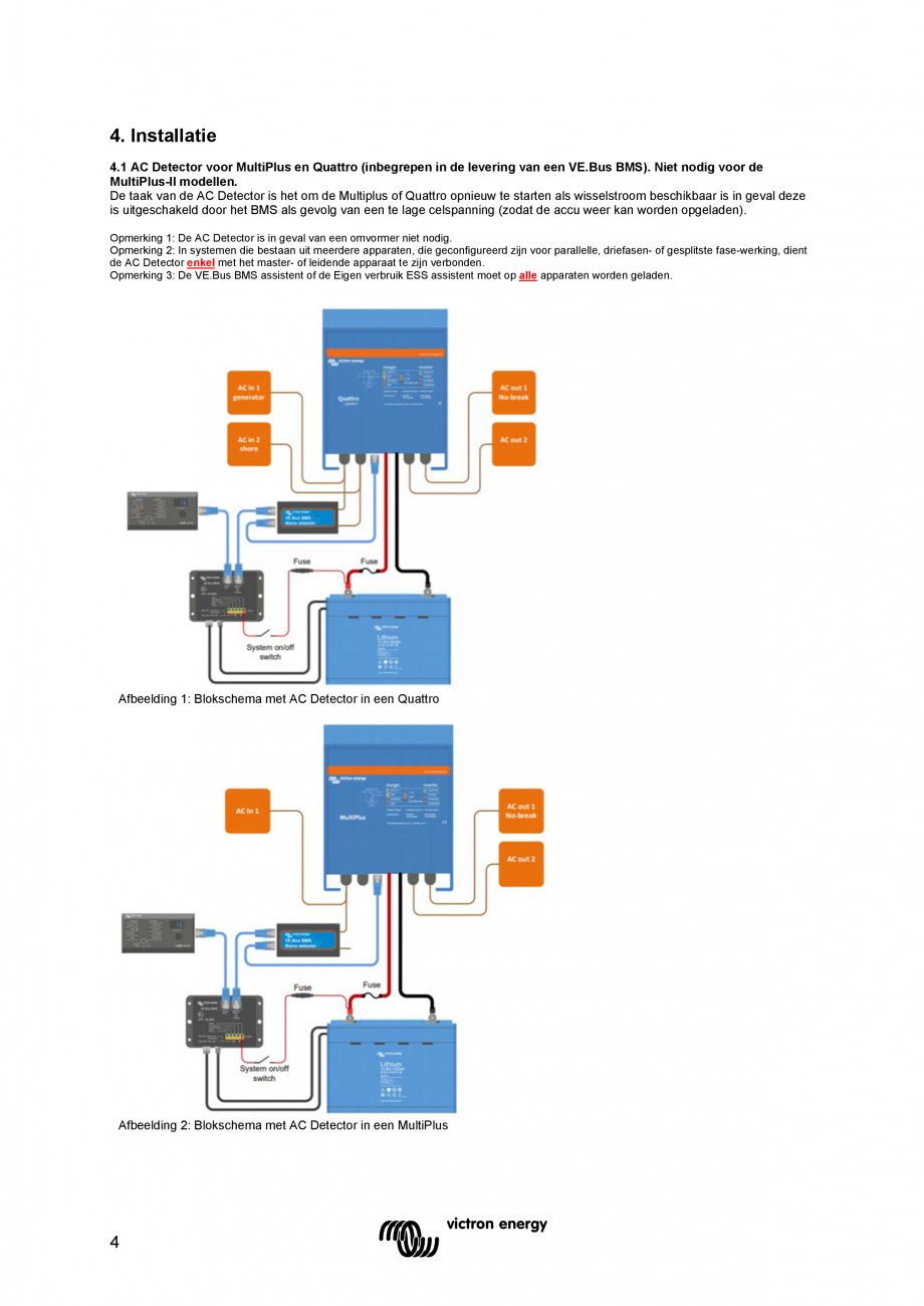 Pagina 18 - Manual-  Sistem de management al bateriei  Victron Energy VE.Bus BMS Instructiuni montaj...