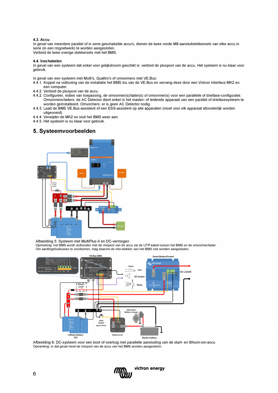 Pagina 20 - Manual-  Sistem de management al bateriei  Victron Energy VE.Bus BMS Instructiuni montaj...