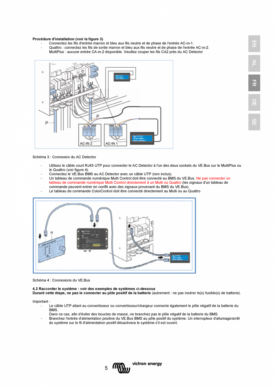 Pagina 31 - Manual-  Sistem de management al bateriei  Victron Energy VE.Bus BMS Instructiuni montaj...