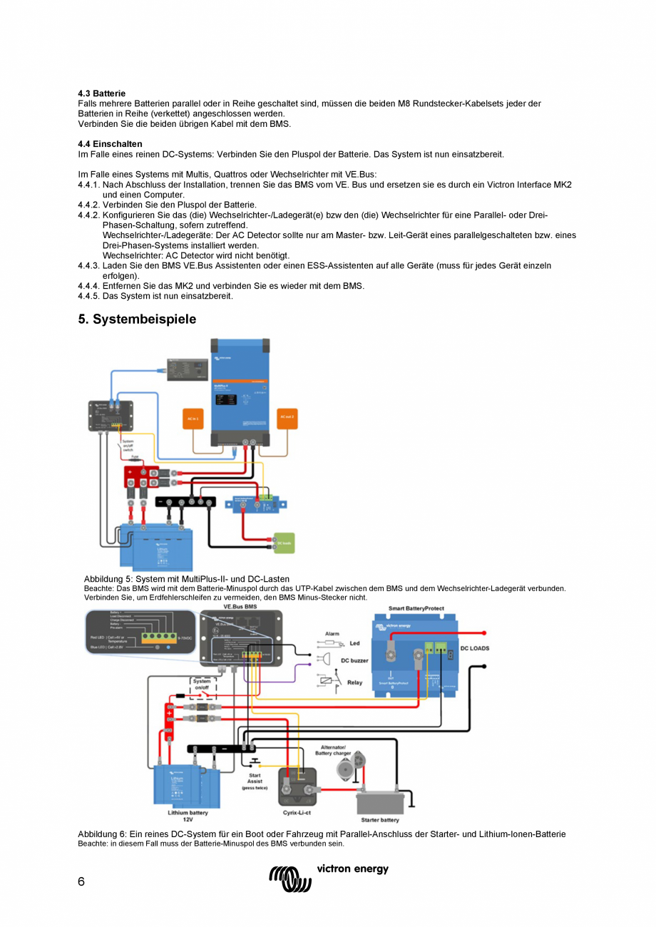 Pagina 44 - Manual-  Sistem de management al bateriei  Victron Energy VE.Bus BMS Instructiuni montaj...